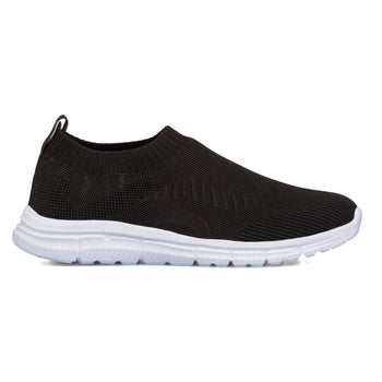 Sneakers slip-on nere in tessuto mesh da uomo Jog, Sneakers Uomo, SKU m114002469, Immagine 0